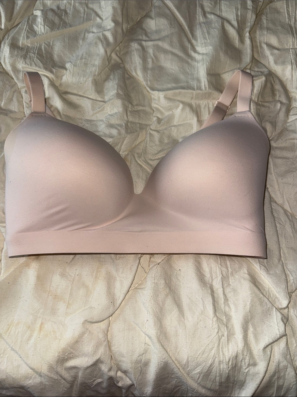 Soma Wireless T-Shirt Bra 36D Light Blush Pink Seamless Comfort Bra